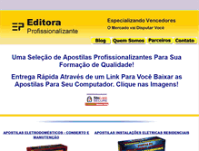 Tablet Screenshot of editoraprofissionalizante.com.br